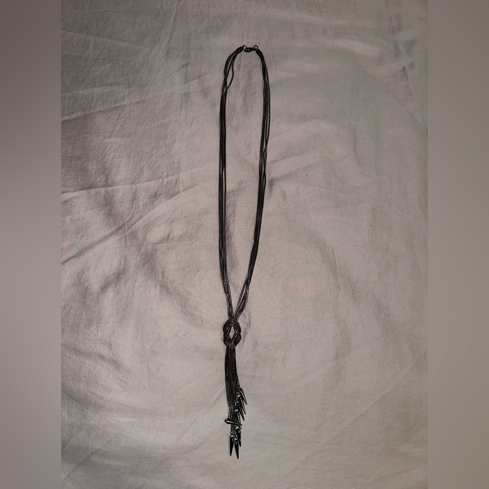 Gun metal necklace